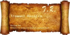 Tremmel Rozália névjegykártya