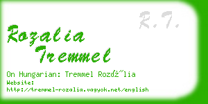 rozalia tremmel business card
